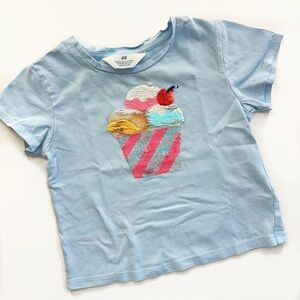 H&M Kids Blue Ice Cream T-Shirt Size 4T